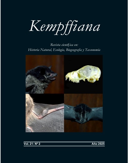 					Ver Vol. 21 Núm. 2 (2025): Kempffiana - Revista Científica en Historia Natural, Ecología, Biogeografía y Taxonomía
				